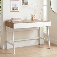Furniture Direct HAGGIS NYSSA 100cm 2 Drawers Study Desk-White