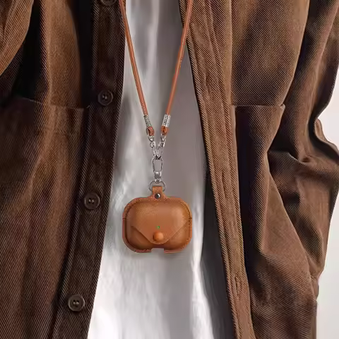 For Airpods Pro3 Case Leather Business Earphone Case Headset Shell Headphone Cover For Apple Air Pod