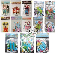 HAPPY BIRTHDAY CHARACTER BANNER CARTOON CHARACTER BIRTHDAY BANNER/ CHILDREN'S BIRTHDAY BANNER/ HAPPY