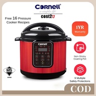 6L Cornell Electric Pressure Cooker Multi Cooker Slow Cooker Food Steamer, Electric Pressure Cooker,