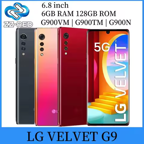 LG VELVET G9 5G Mobile Phone 6GB RAM 128GB ROM 6.8'' 48MP+16MP Snapdragon 765G Octa Core Android Sma