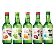 Jinro Soju-10 bottles(5 flavors)-2 each(2 Strawberry, 2 Green Grape, 2 Grapefruit, 2 Plum, 2 Chamisul)
