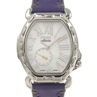 【日本直送】FENDI 賽洛利亞 Selleria 腕錶 8400M 不鏽鋼 x 壓紋皮革 石英機芯 小秒盤 珍珠母貝白錶盤 中性款【二手】