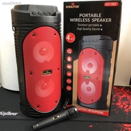 speaker✜✹KST-7683 Kingster Karaoke Wireless Bluetooth Portable Speaker with FREE MICROPHONE