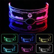 New LED Eye Protection Glasses, 7 Colors, Futuristic Style, Over 10 Modes, Honeycomb Glowing Glasses
