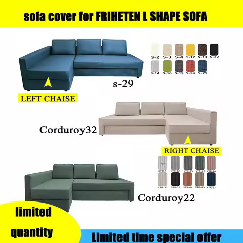 CRIUSJA Sofa Cover for FRIHETEN Sofa Cover, Couch Cover Friheten, Funda Sofa Chaise Lounge Cover Pro