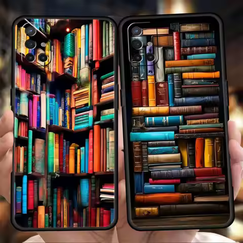 Vintage Bookcase Painted Phone Case For Oneplus 12 12R 11 10T R10 Nord N100 N200 N10 10 7 8 9 7T 8T 