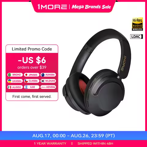 1MORE SonoFlow Pro Wireless Headphone HQ51 Active Noise Cancelling Bluetooth Headset 100H Playtime H