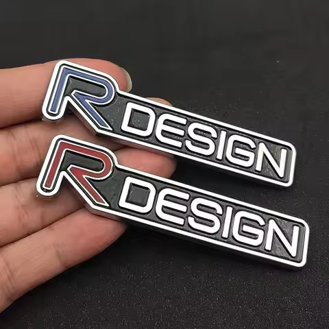 3d Metal R DESIGN Emblem Car Front Grill Logo for Volvo V40 CX60 C30 V70 V60 V50 S60 V90 R Design Rd