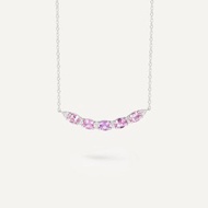 夢幻紫霞剛玉天然石微笑藍寶石18K金項鍊彩色寶石項鍊藍寶石項鍊