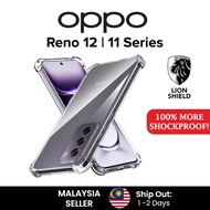 (MY) LionShield OPPO Reno 12 Pro / 12 F / 12 / 11 F / 11 Pro / 11 Clear Hard Case - Shockproof Casin