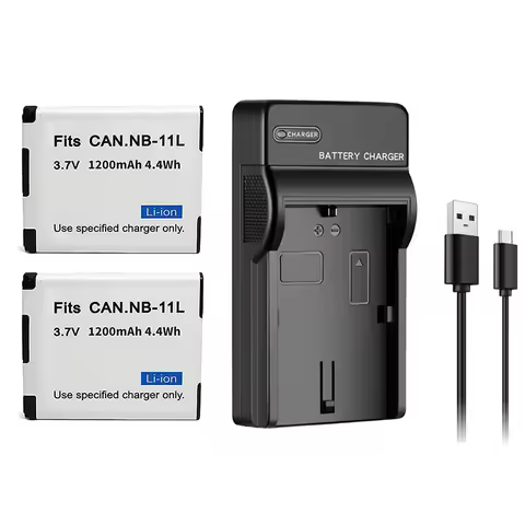 NB-11L NB11L NB 11L 11LH Battery + USB Charger For Canon PowerShot A2300 A2400 A2500 A2600 A3400 A35