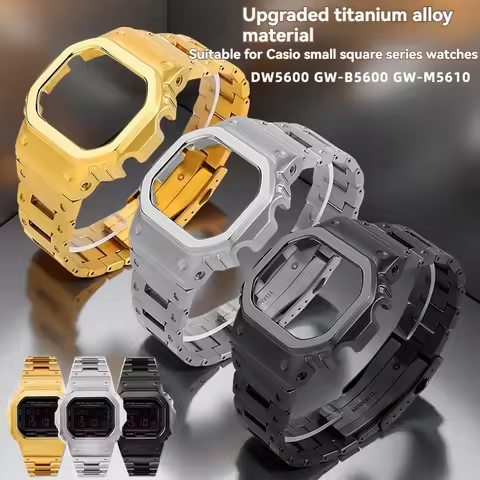 Lightweight Titanium Alloy Strap Case For Casio G-SHOCK DW5600 GW-M5610 GWX5600 GW-B5600 Mod Kit Met