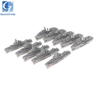 [Gazechimp] 10pcs Multiple Warship  Static Model Ship DIY Hobbies Collectibles Gray