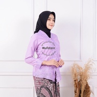 Kebaya modern dewasa - Kebaya encim lilac senada terlaris