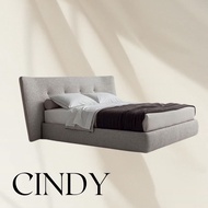 Cindy Cotton Line Fabric Storage Bed Frame King/Queen Size