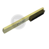 Brass brush with wooden handle, brass wire brush, full brass wire brush, brass wood brush 8 x 18 row