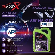 TRIMOLY-X TRIMOLYX 15W40 MINERAL ENGINE OIL SP/CF 4L Car Lubricant Minyak Hitam Minyak Enjin Kereta 