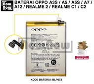 Original 100% Baterai Battery Batu Batre Oppo A3s/Oppo A12/A5s/A7/A31 2020/Realme C1/Realme 2 BLP673/Blp 673 Ori Termurah