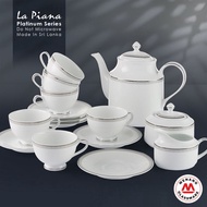 Platinum Series La Piana Grey Bridge 17pcs Tea Set