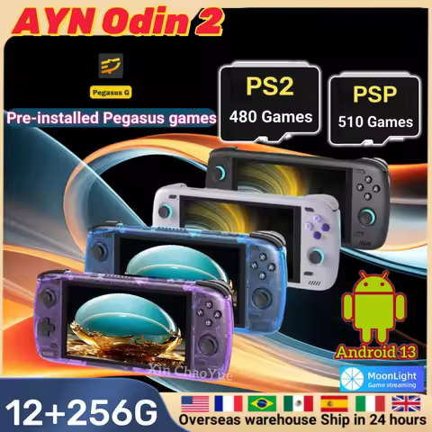 AYN Odin 2 pro Handheld Game Player 12G+256G Android 13 6 Inch Touch Screen 8GEN2 8000mAh Wifi 7 Blu