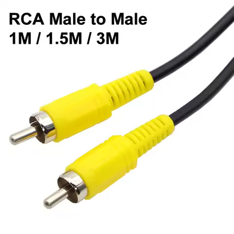1/2/5pcs RCA Male to RCA Male Plug Audio Video Cable M/M RCA Connector Extension Coaxial Speaker AV 