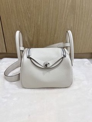 Hermes Mini Lindy  奶昔白 全新