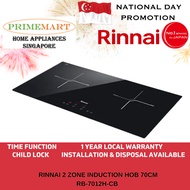 [NATIONAL DAY PROMO] RINNAI RB-7012H-CB 2 ZONE INDUCTION HOB (70CM) SCHOTT CERAN GLASS - 1 YEAR WARRANTY