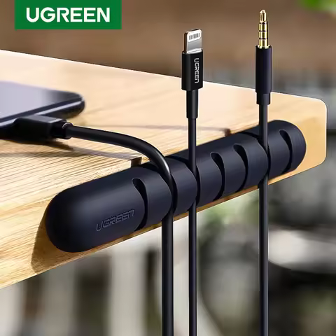 Ugreen Cable Organizer Silicone USB Cable Winder Flexible Cable Management Clips For Mouse Headphone