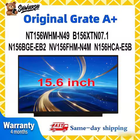 15.6" Laptop Lcd Screen Monitor Panel Slim NT156WHM N49 B156XTN07.1 N156BGE EB2 NV156FHM N4M N156HCA
