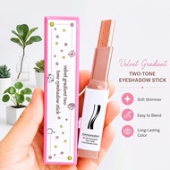 Eyeshadow Stick Two Tone 2 Colors Soft Texture Easy To Spread