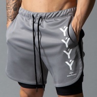 YYYY men's 2-layer shorts, simple and youthful style