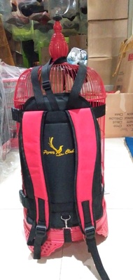 Tas Gendong Kandang Gendongan Sangkar Burung Merk Aves Club Lovebird 1 sangkar Pleci Sangkar Kecil