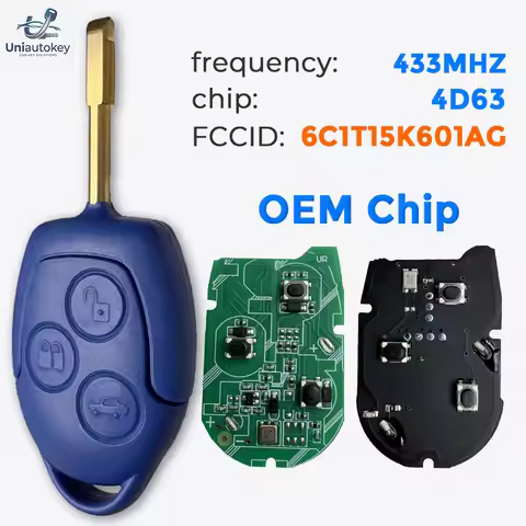 6C1T15K601AG 6CIT15K601 For Ford Transit ford Transit 2006 - 2013 year 433MHz 4D63 Blue Remote Car K