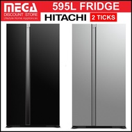 HITACHI R-S700PMS0 595L SIDE-BY-SIDE FRIDGE (2 TICKS) ( NO FREE GIFT)