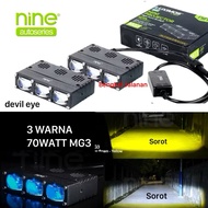 MATA SLIM CAR GRILL SPOTLIGHT Design 9NINE LUXIMOS 2 EYES 3 EYES 80 WATT BLUE2 eyes 3 eyes