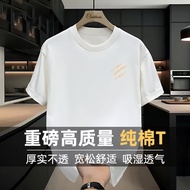 T Trendy Half-Sleeved Short-Sleeved 2025 Pure Cotton Three-Point Retro Street Wear Clothes t23 T-Shi