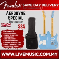 Fender Aerodyne Special Stratocaster Electric Guitar, Maple FB, California Blue