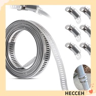 HECCEH Hose Clamp Strap, 304 Stainless Steel Adjustable Hose Clamps,  Large Pipe Ducting Hose Clamp 