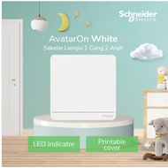 Schneider Electric Avataron White Light Switch - 1 Gang 2 Way