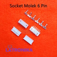 Small Molek Socket 6 Pin Complete Set Molex Terminal Socket Connector XH2.54 6P Molex Socket 6P