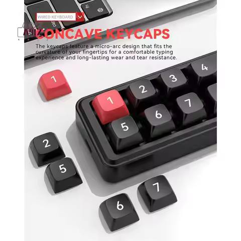 A41Z-Wired Macro Mechanical Keyboard 8Keys 12-Lighting Effects Full Key Hot-Swap Support Macro Progr