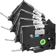 TZ TZe 9mm 0.35 inch Laminated White Tape Compatible for Brother P Touch TZ221 TZ-221 TZe-221 TZe221