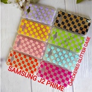 Samsung Galaxy J2 Prime glittery checker soft back cover case