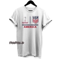 T-Shirt Printed With Ball PILDUN World Cup 2022 American Style