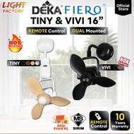 🔥HOT🔥DEKA FIERO TINY VIVI 16" | FANZO MIRA 16" Wall Fan Remote Control Ceiling/Wall Mounted Ceiling 