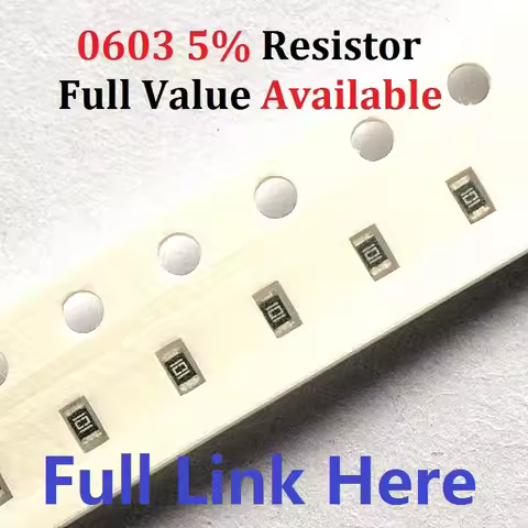 100PCS (0 Ohm To 10M) Ohm SMD Chip Resistor 0603 10K Ohm 5% Chip Resistors 0R 1K 2.2K 3.3K 4.7K 4K7 