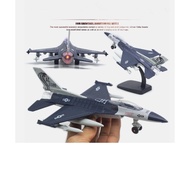 Diecast 1:100 F16 Fighter Jet Alloy Aircraft Model Diecast Military Plane Model Toy Collection F-16 