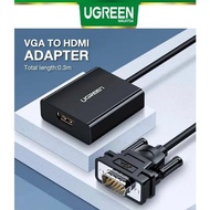 UGREEN VGA To HDTV Adapter With 3.5mm Power cable 0.15cm Black