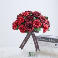 紅大玫瑰 |紐約花瓶裝飾花，紙花禮物